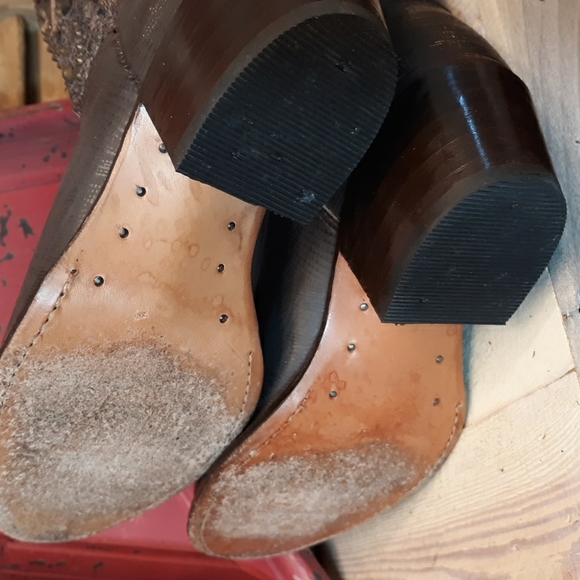 SALE!! FRYE Deborah Deco Dark Brown Tall Boots - Picture 13 of 14